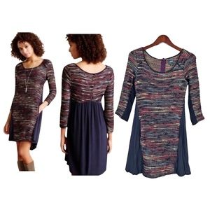 MAEVE Boucle Knit Multicolor Striped Sweater Dress Size XS